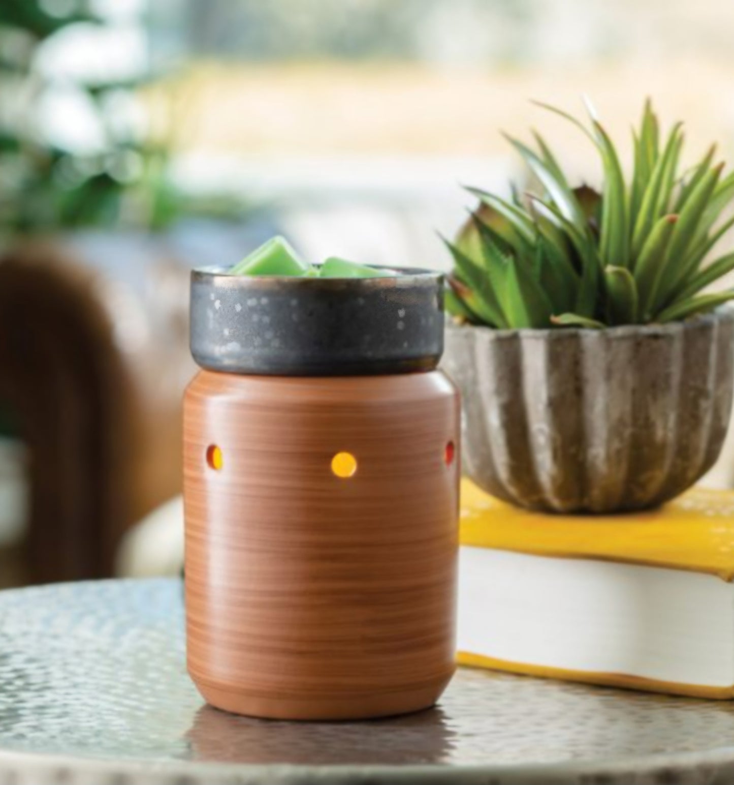 Pewter Walnut Midsize Illumination Fragrance Warmer